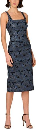 Aidan Mattox Stretch Jacquard Midi Dress