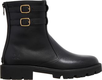 Celine Ankle Boots - Double Buckle Boots - black - Ankle Boots for ladies