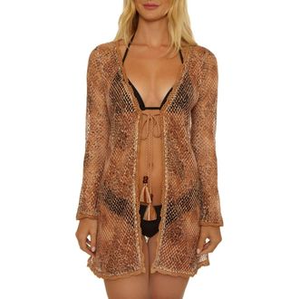 Isabella Rose Taylor Into the Wild Cover-Up in Brown Multi at Nordstrom, Size Medium