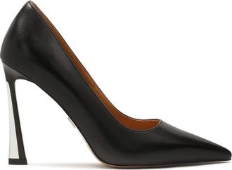 Kazar Zwarte pumps met hoge hakken en metalen inzetstukken - Dames - Pumps - Zwart - 37 EU - Leer - Schoenen