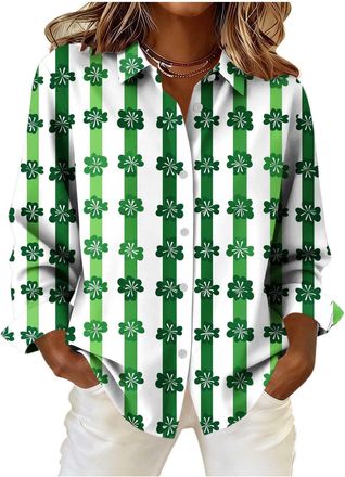 Generic Womens Checked Shirt Long Sleeve Button Down Flannel Blouse Loose Casual Tops Classic Check Design Soft Comfortable Daily Wear Ladies Plaid Shirts for