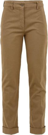 Aspesi Bronze Model 0107 Broek - Dames - Chinos - Bruin - M - Broeken