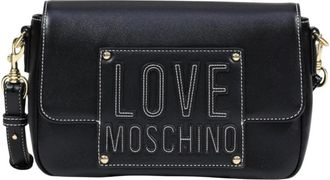 Love Moschino Logo-lettering Quilted Bag - Dames - Schoudertassen - Zwart - ONE Size - Polyester - Tassen