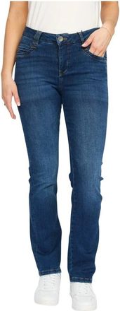 2-Biz Klassieke Donkere Denim Jeans - Dames - Slim Fit Jeans - Blauw - S - Denim - Jeans