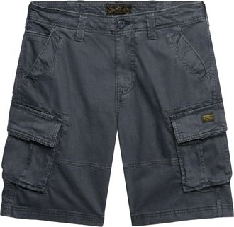 Superdry Cargobermudas SUPERDRY CORE CARGO SHORT, Herren, Gr. 28, N-Gr, magma slate grau, Web, Obermaterial: 98% Baumwolle, 2% Elasthan, unifarben, straight fi