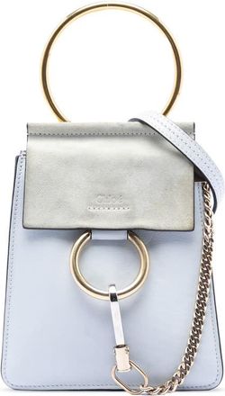 Chlo&eacute; Pre-owned Chloe Mini Calfskin and Suede Faye Bracelet Bag Ladies 03-19-99-65