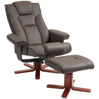 HOMCOM Sill&oacute;n reclinable 83x78x105 cm marr&oacute;n