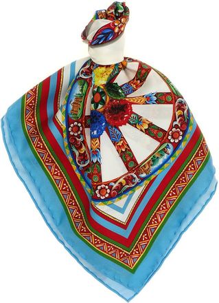 Dolce & Gabbana Multicolor Carretto Printed Scarf
