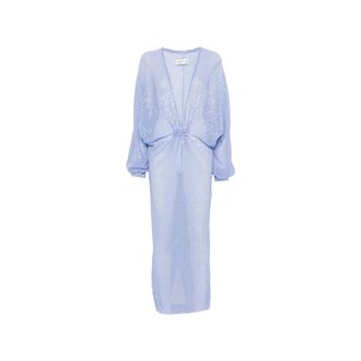 L&rsquo;Id&eacute;e Drembellished Pleated Maxi Dress