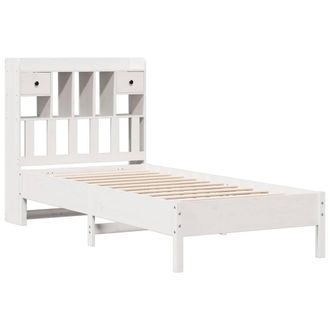 Berkfield Home Decorative Bookcase Bed without Mattress White 90x190 cm Single S