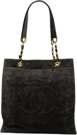 Chanel Pre-owned Vintage Tote Bag - Dames - Vintage Shopper - Zwart - ONE Size - Leer - Vintage