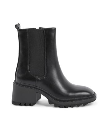 19V69 Womens Ankle Boot Black Synthetic Leather - Size UK 3