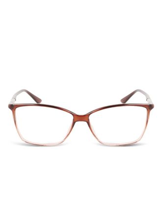 Calvin Klein rectangle-frame glasses - Brown