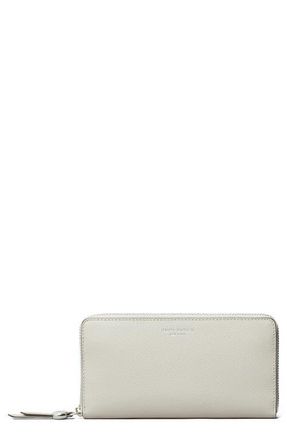 Tory Burch Romy Leather Zip Around Continental Wallet in Ash Cloud at Nordstrom