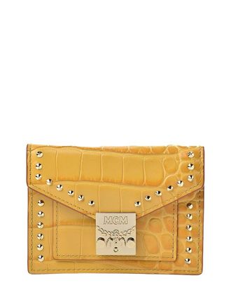 MCM Mcm Croc-Embossed Leather Wallet