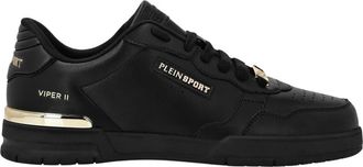 Plein Sport Low-Top Sneakers Tiger. X - unisex - Skateschoenen - Zwart - 38 EU - Leer - Fitness