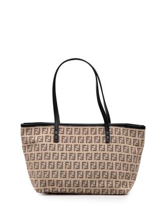 Fendi 2000-2010 Zucchino canvas shopper - Bruin