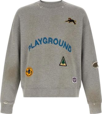 Song for the Mute Playground Relaxed Pullover - Heren - Sweatshirts - Grijs - L - Hoodies & sweatvesten