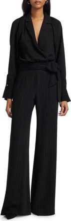 Ramy Brook Gaius Pant In Black City Stripe