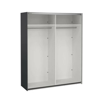 Dmora Gran Armario Multiusos Janelle, Muebles Multifuncionales, Zapatero, Armario Para Zapatos, 179x62 H220 Cm, Gris - Dmora