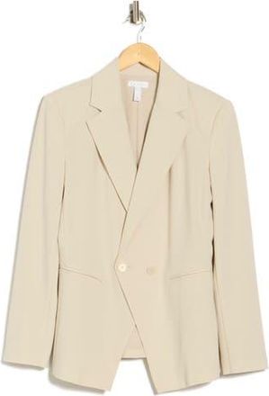 Leith Tailored Double Breasted Blazer in Beige Pumice at Nordstrom Rack, Size X-Small