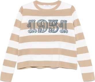 Max Mara Sweater Max Mara - Dames - Ronde hals truien - Veelkleurig - L - Wol - Truien & Vesten
