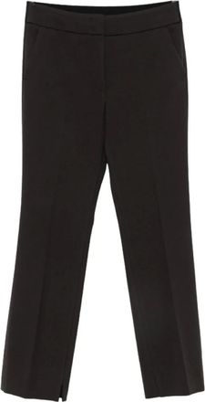 PESERICO Pressed-Crease Cropped Trousers - female - Peserico - Cropped Trousers - Brown - XL - Trousers