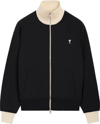 Ami Zipped Cotton Sweatshirt With Ami De Coeur