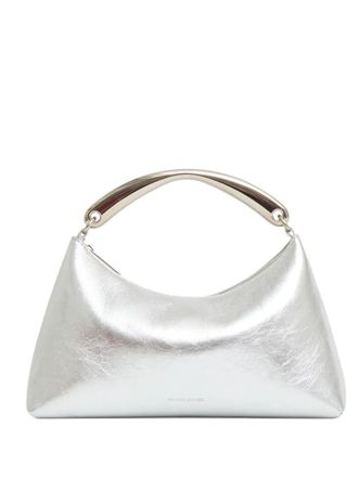 Mansur Gavriel Rhea shoulder bag - women - Calf Suede/Lambskin - One Size - Silver
