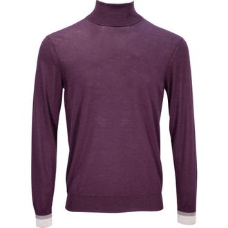 Lords of Harlech Ronald Merino Wool Turtleneck Sweater in Plum at Nordstrom, Size Xx-Large