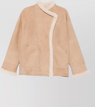 Closed shearling double-breasted jacket
