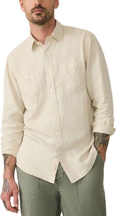 Faherty The Tried And True Linen-Blend Chambray Workshirt