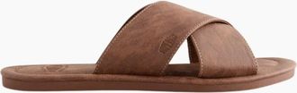Superdry Mens Superdry Mens Vintage Cross Strap Slides - Tan - Size: 12 - 13 uk
