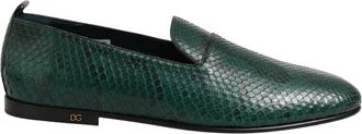 Dolce & Gabbana Instappers Loafers - Heren - Loafers - Groen - 43 EU - Leer - Schoenen