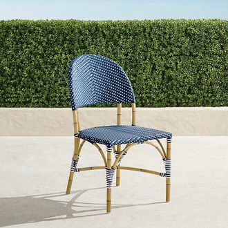 Frontgate French Cafe Aluminum Side Chair - Natural - Frontgate