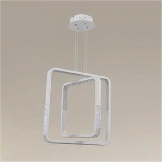 Trade Shop Trade Shop - Copy Of Lampadario A Sospensione Led 48w Esagonale Effetto Cristallo Moderno Bianco 31838