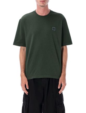 Stone Island Compass Patch Cotton T-Shirt