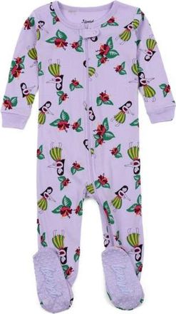 Leveret Kids Cotton Footed Printed Pajamas, Animal, Holiday & Fun Prints in Hula at Nordstrom, Size 3T