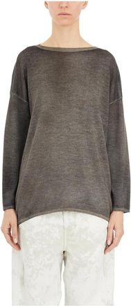 Avant Toi Cashmere Boatneck Trui - Dames - Cashmere truien - Grijs - XS - Truien & Vesten