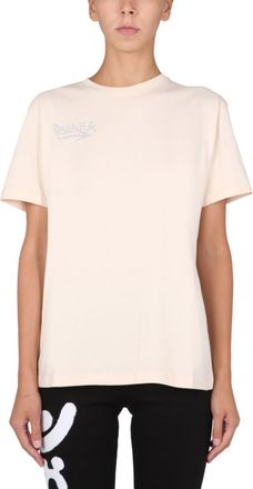 Rotate Beige Logo Crew Neck T-Shirt