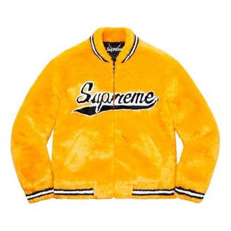 SUPREME SS20 Week 1 Faux Fur Varsity Jacket SUP-SS20-025