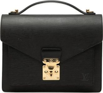 Louis Vuitton Pre-owned Monceau 28 - Dames - Vintage Handtas - Zwart - ONE Size - Leer - Vintage