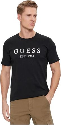 Guess Hombre, Camisetas, Negro, Talla: M