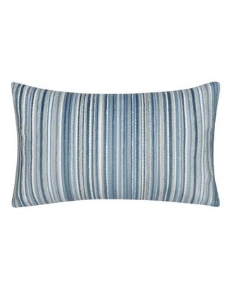 Elaine Smith Plush Velvet Stripe Indoor & Outdoor Woven Accent Pillow in Cloud at Nordstrom, Size 12X20