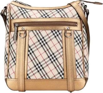 Burberry Pre-owned Cross Body Bags, female, Beige, Size: ONE SIZE Pre-owned Nova Check Canvas Crossbody Bag