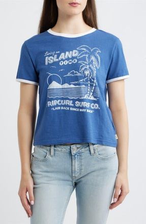 Rip Curl Island Time Slub Graphic T-Shirt in Vintage Navy at Nordstrom, Size Xx-Small