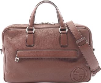 Gucci Pre-owned Gucci Leather Soho Briefcase Unisex 3KH2GKA5OE4D0GLS