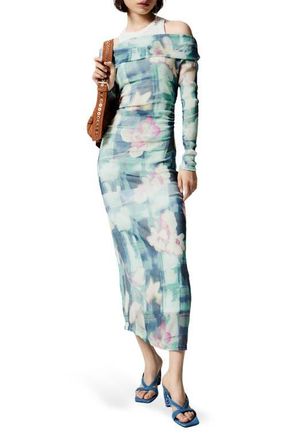 Desigual Floral Long Sleeve Dress & Tank Dress Set in Anthracite Gray at Nordstrom, Size X-Large