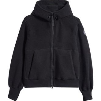 Canada Goose Chilliwack Kind Fleece Hooded Bomber Jacket in Black - Noir at Nordstrom, Size Xx-Large