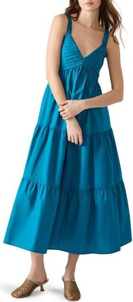 Steve Madden Eliora Tiered Cotton Sundress in Celestial Blue at Nordstrom, Size X-Large